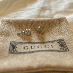 Authentic white gold Gucci studs